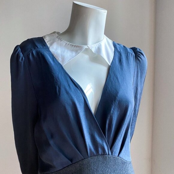 Carven Blue and White Mini Dress - Picture 4 of 10